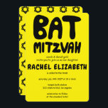 Invitación Groovy Handlettering Personalizado Bat Mitzvah Gra<br><div class="desc">¡Una tarjeta perfecta para anunciar un mitzvah de murciélago! Hand hizo arte para ti con la letra en la parte delantera y un patrón en la parte trasera! ¡TODO PERSONALIZABLE! Haga clic en "Personalizar" para editar el texto. Haga clic en "editar usando la herramienta de diseño" para ajustar los tipos...</div>