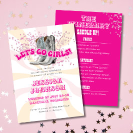 Invitación Groovy Let's Go Chicas