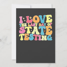 Invitación Groovy Me Encanta El Último Día De Prueba De Estad