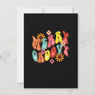 Invitación Groovy Merry Christmas Hippie Esta Navidad De Temp