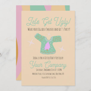 Invitación Groovy Navidades Fiesta Ugly Sweater Event