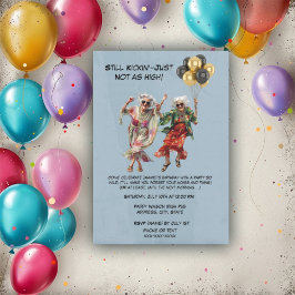 Invitación Groovy Old Ladies Birday Party- Baile divertido