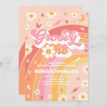 Groovy One Peace Love Fiesta Rainbow Birday Party