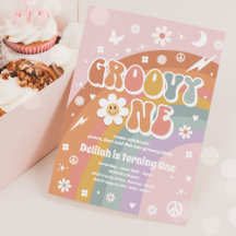 Groovy One Peace Love Fiesta Rainbow Birday Party