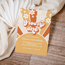 Groovy One Retro Sol flores boho florales