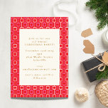 Invitación Groovy Red Pink Retro Cute Navidades de vacaciones<br><div class="desc">Groovy Red Pink Retro Cute Personalizado Invitación a fiesta de Navidades</div>