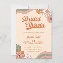 Groovy Retro 70 Daisy Floral Bridal Shower