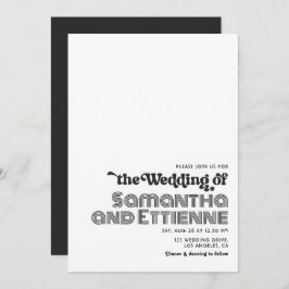 Invitación Groovy Retro Vibes Boda