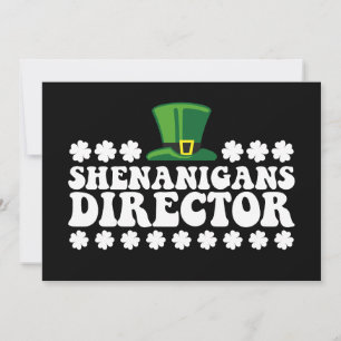 Invitación Groovy St Patrick's Day Irish, director de Shenani