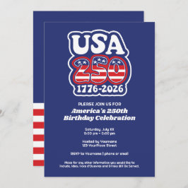 Invitación Groovy USA 250 - America's 250th Birthday Party