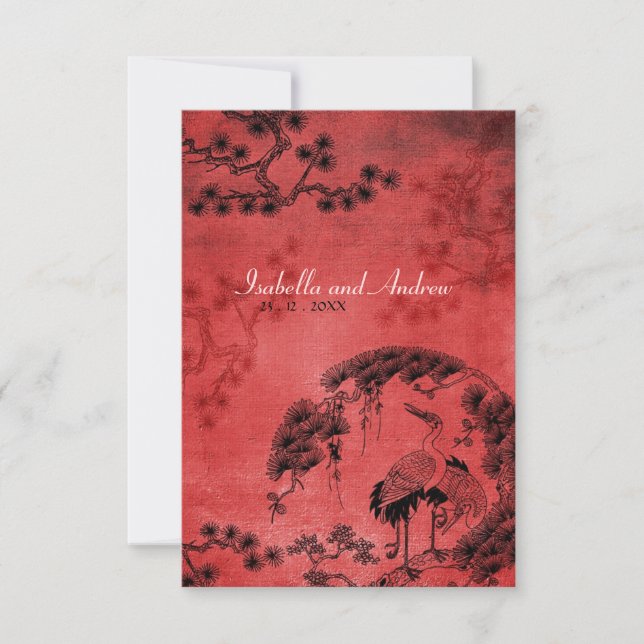 Invitación Grúas orientales (Anverso)