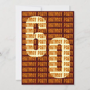Invitación Grunge 60º cumpleaños Gold y Brown W1048