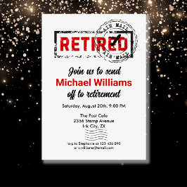 Invitación Grunge del sello de viaje de jubilación