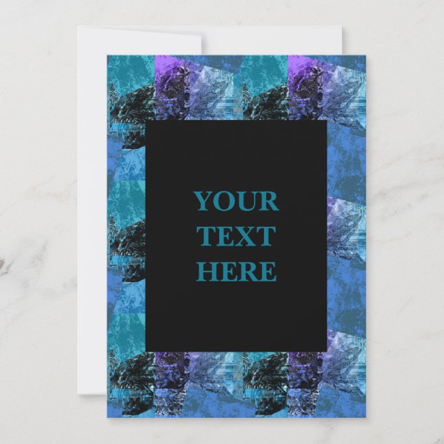 Invitación Grunge Funky Halftone Zine Style (Anverso)