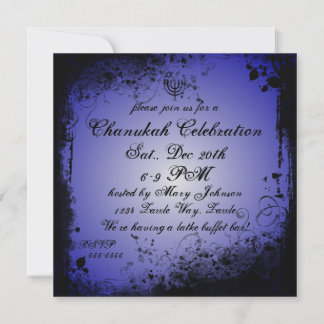 Invitación Grunge Hanukkah