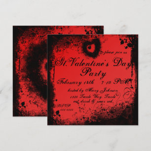 Invitación Grungy Gótico Día de San Valentín