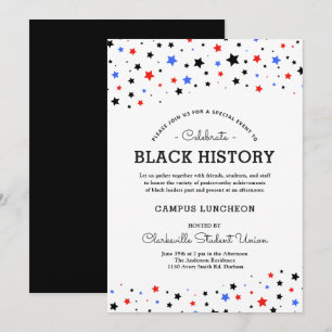 Invitación Grupo de estrellas   Black History Event RWBB Whit