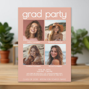 Invitación Grupo de los 4 Fiestas mixtos de graduación