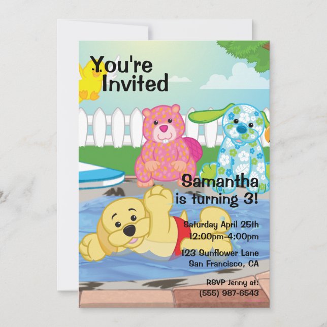 Invitación Grupo de sensaciones de verano (Anverso)