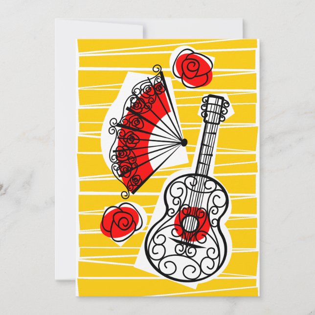 Invitación Grupo de souvenirs de español vertical (Anverso)