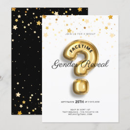 Invitación Grupo en línea de video chat género revelan Baby S