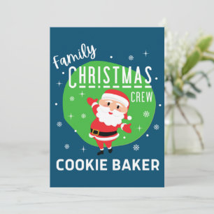 Invitación Grupo familiar Navidades Fiesta Pajamas Cookie Bak