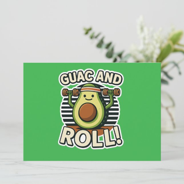 Invitación Guac Y Roll (Anverso de pie)