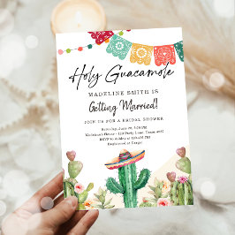 Invitación Guacamole Cactus Fiesta Ducha Mexicana de Novias