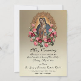 Invitación Guadalupe May coronando el Día de la Madre Mary