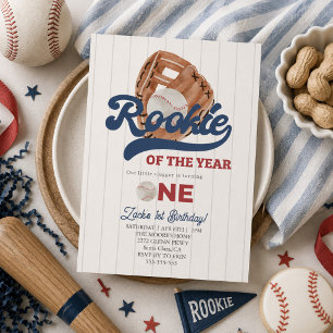 Invitación Guante de béisbol novato Cumpleaños 1er niño