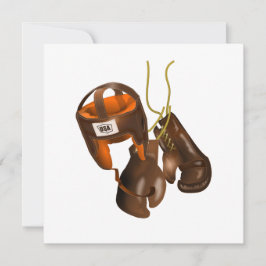 Invitación Guantes de boxeo de época y casco
