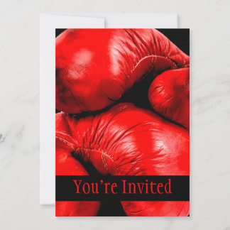 Invitación Guantes de boxeo Estilo Grunge
