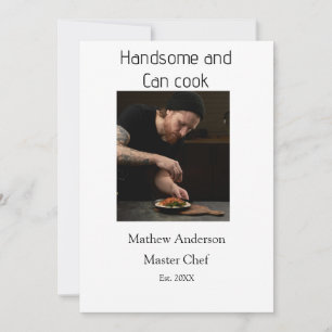 Invitación Guapo y puede cocinar agregar nombre maestro chef