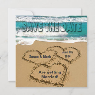 INVITACIÓN GUARDA LA FECHA - BODA - PLAYA / OCÉANO
