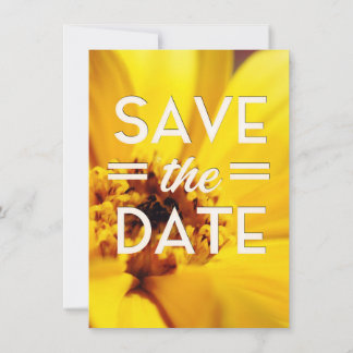 Invitación Guarda la Fecha Flor Amarilla de Verano
