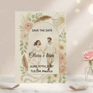 Invitación Guarda la Fecha: Olivia & Liam