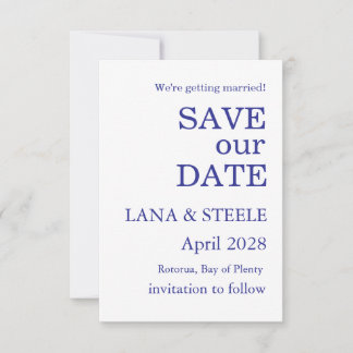 INVITACIÓN GUARDA NUESTRA FECHA SENCILLO ESTILO MODERNO BODA 