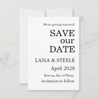 INVITACIÓN GUARDA NUESTRA FECHA SENCILLO ESTILO MODERNO BODA 