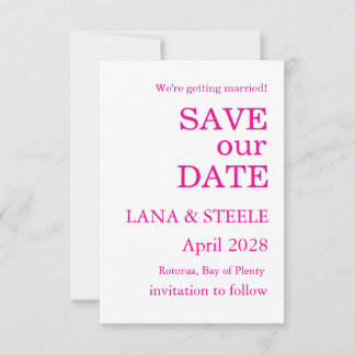 INVITACIÓN GUARDA NUESTRA FECHA SENCILLO ESTILO MODERNO BODA 