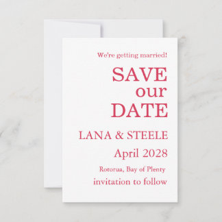 INVITACIÓN GUARDA NUESTRA FECHA SENCILLO ESTILO MODERNO BODA 