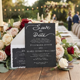 Invitación Guárdame la fecha de estilo romántico moderno