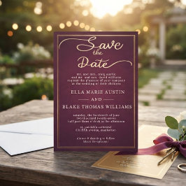 Invitación Guárdame la fecha de guión romántico moderno