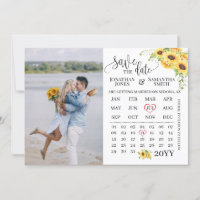 Guardar el boda de girasoles del calendario de fot