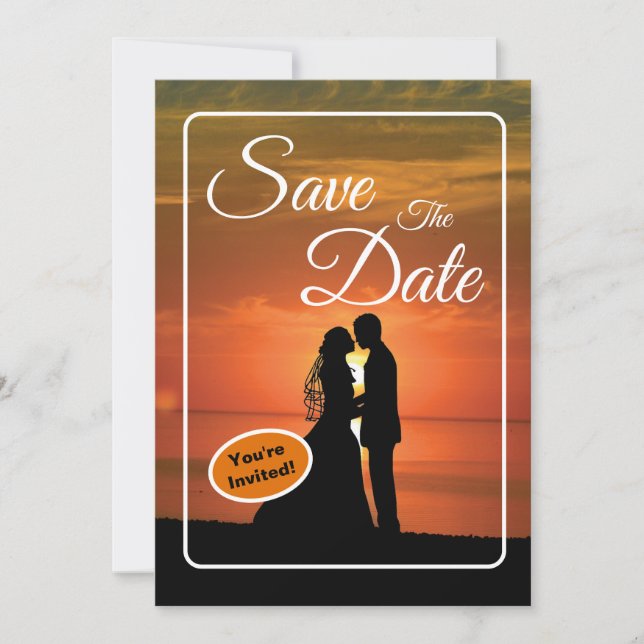 Invitación Guardar El Boda De La Fecha De Las Últimas Semanas (Anverso)