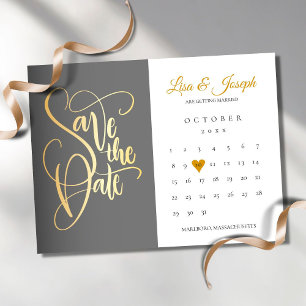 Invitación Guardar el calendario de fecha Corazón de amor de 
