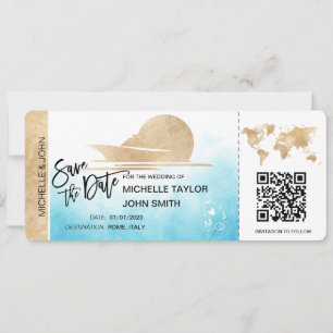 Invitación Guardar el código QRCode del envío de crucero del