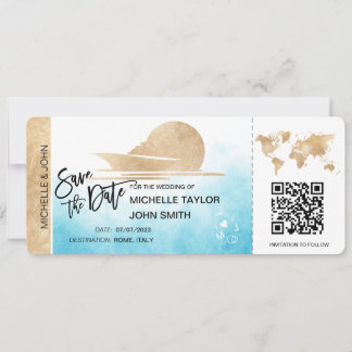 Invitación Guardar el código QRCode del envío de crucero del