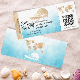 Invitación Guardar el código QRCode del envío de crucero del 