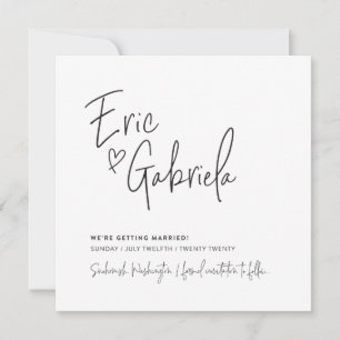 Invitación GUARDAR EL diseño personalizado FECHA para Eric & 