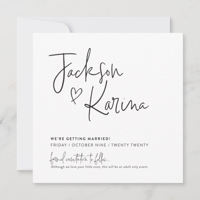 Invitación GUARDAR EL diseño personalizado FECHA para Jackson (Anverso)